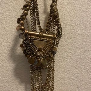 Gold bohemian necklace